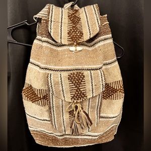 NWOT ACRYLIC/POLYESTER SOFT BACKPACK